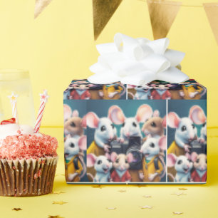 Papier Cadeau Pose De Souris Avec Caméra