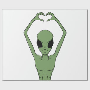 Papier Cadeau Pose du cœur extraterrestre