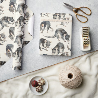 Papier Cadeau Possum Opossum