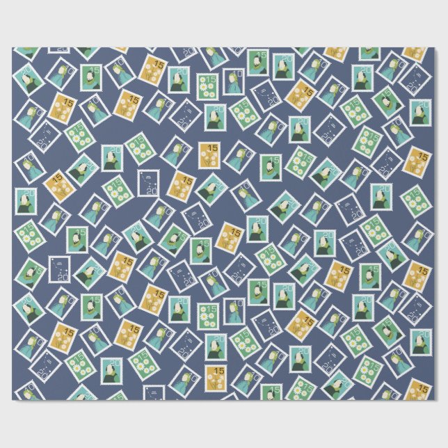 Papier Cadeau Postal Worker Wrapping Paper (Plat)