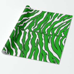 Papier Cadeau Poster de animal De Tigre Blanc Et Vert