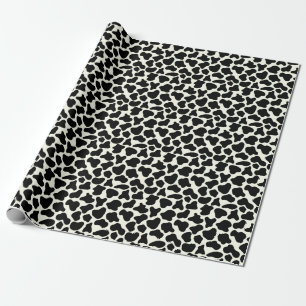 Papier Cadeau Poster de animal de vache coute noir esthétique