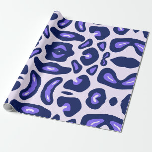 Papier Cadeau Poster de animal Léopard Noir Violet