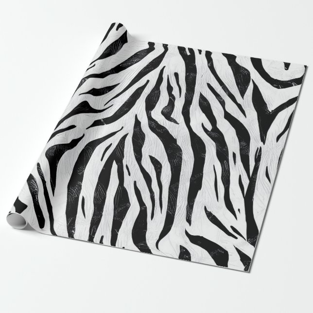 Papier Cadeau Poster de animal Zebra Stripes (Déroulé)