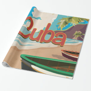 Papier Cadeau Poster du Vintage voyage cubain
