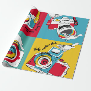 Papier Cadeau Poster lumineux dans le style pop art avec image o