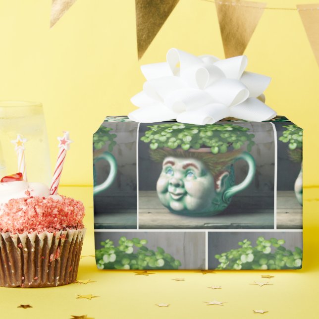 Papier Cadeau Pot à fleurs à l'enfant (Fête d'anniversaire)