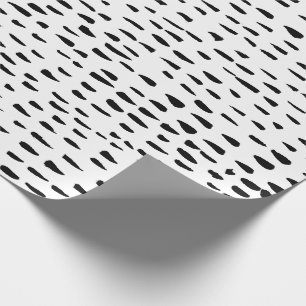 Papier Cadeau Pots et tirets encrés papier d'emballage peint à l