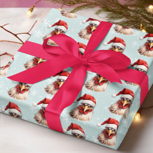 Papier Cadeau Poulet de Noël
