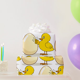 Papier Cadeau Poulets Et Oeufs Jaunes