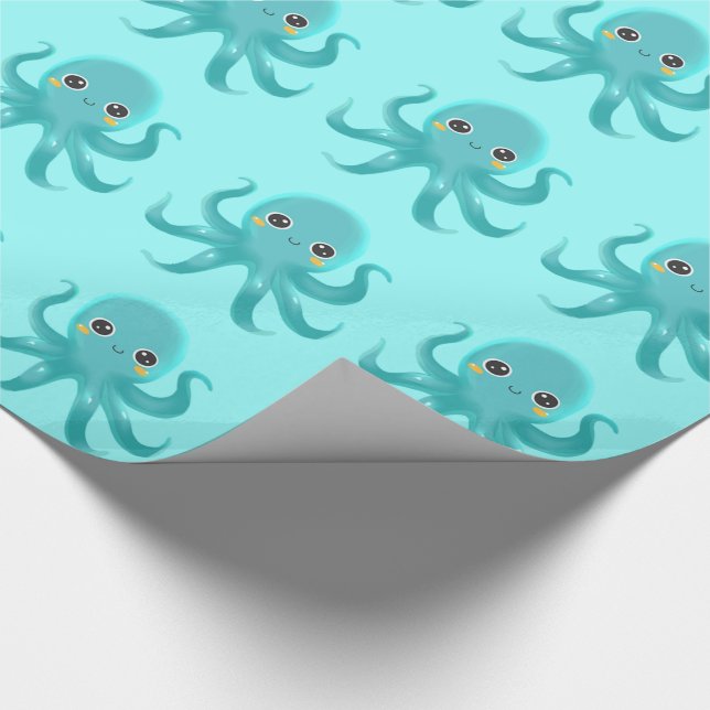 Papier Cadeau Poulpe mignon de bébé (Coin)