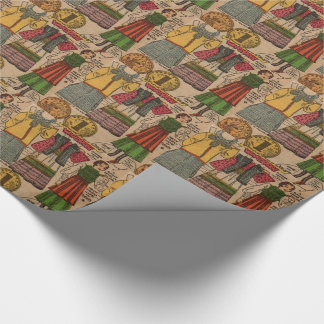 Papier Cadeau Poupée de papier des années 1930 vêtements polonai