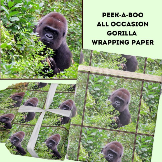 Papier Cadeau Poupée de papier peek-A-Boo Gorilla (Créateur téléchargé)
