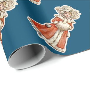 Papier Cadeau Poupée en papier pour enfant victorien manteau d'h