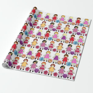 Papier Cadeau Poupées