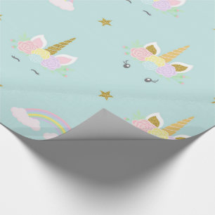 Papier cadeau pour Baby Shower Licorne