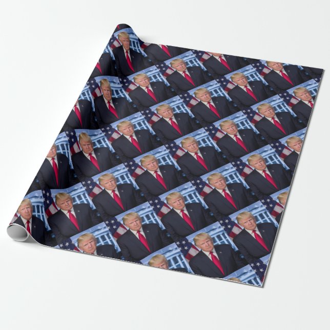 Papier Cadeau Pour des fans du Président Donald Trump (Déroulé)