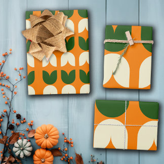 Papier cadeau pour enveloppement de tulipe rétro