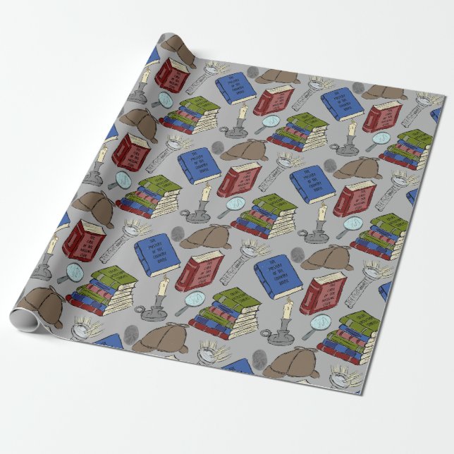 Papier Cadeau Pour Les Lecteurs Mystères Romans Livres Motivés (Déroulé)