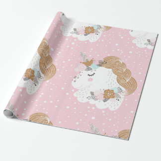 Papier cadeau pour licorne