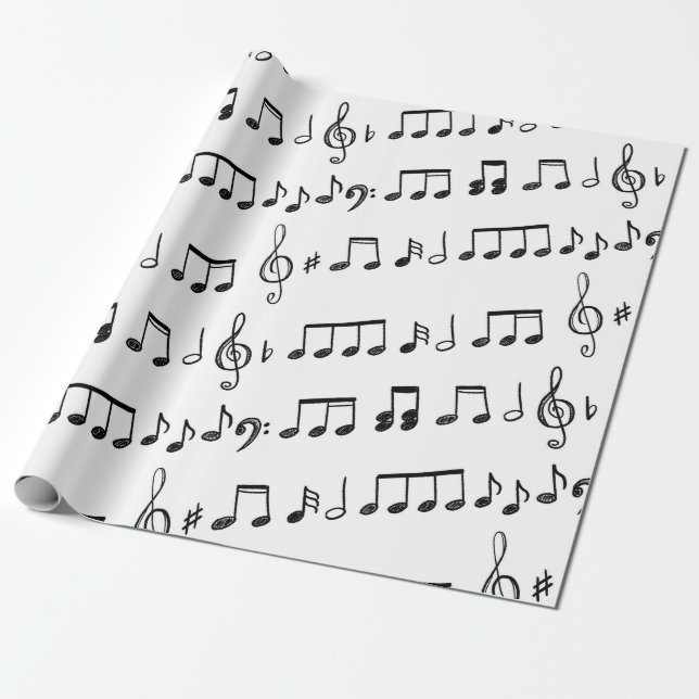 Papier cadeau pour notes musicales (Déroulé)
