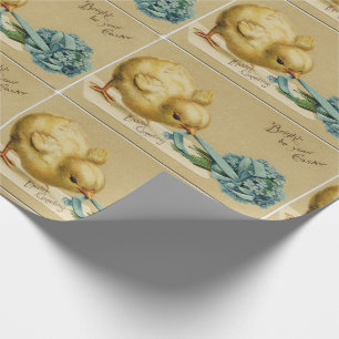 Papier Cadeau Poussin vintage de Pâques