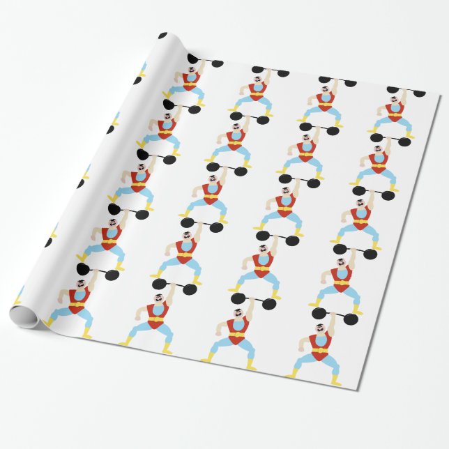 Papier Cadeau Poussoir de poids (Déroulé)