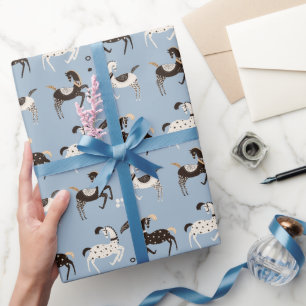 Papier Cadeau Prancing Folk Art Circus Horaires Toutes Les Occas