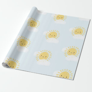 Papier Cadeau Premier anniversaire Baby shower Sunshine Cute Par