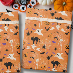 Papier Cadeau Premier Halloween effrayant Anniversaire Enfants O
