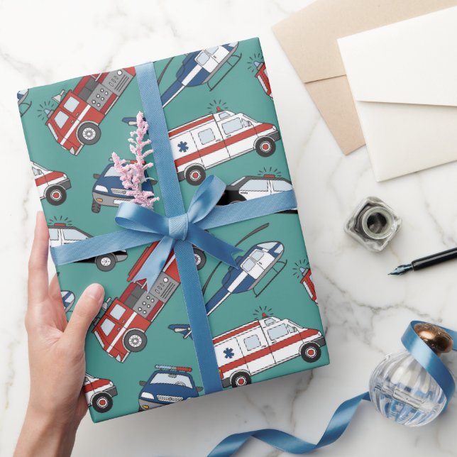 Papier Cadeau Premier intervenant Médicale d'urgence Anniversair (Cadeaux)