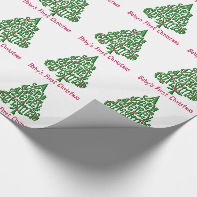 Papier Cadeau Premier Noël du bébé (Coin)