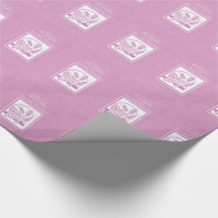 Papier Cadeau Première communion de la petite-fille, rose