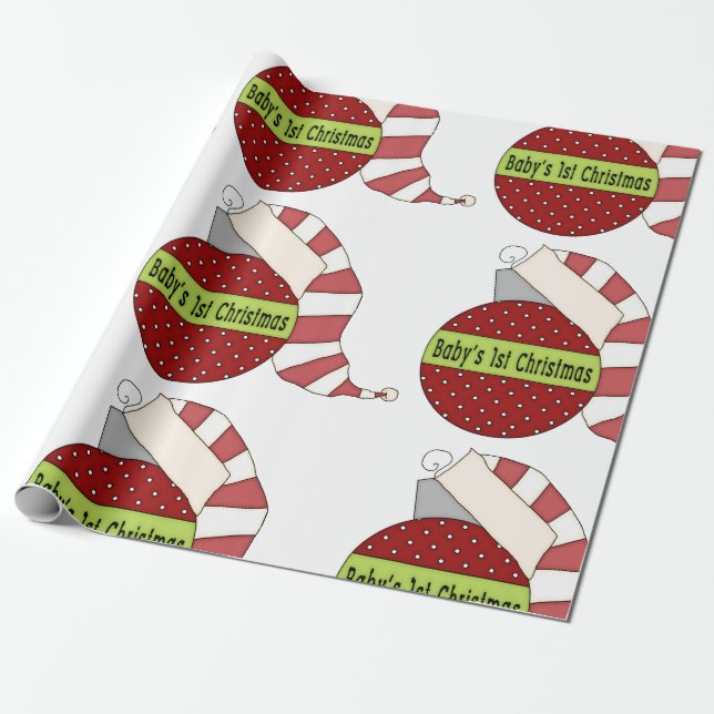 Papier Cadeau Première enveloppe de cadeau de Noël de Noël du (Déroulé)