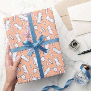 Papier Cadeau Première période Pastel Peach Cute Tampon