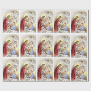 Papier Cadeau Première sainte communion pour le papier