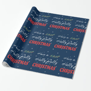 Papier Cadeau Prenez un Holly Jolly Christmas