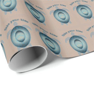 Papier Cadeau Prenez votre temps Turtle motivation citation