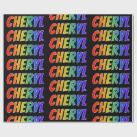 Prénom arc-en-ciel "CHERYL"; Amusant et Coloré