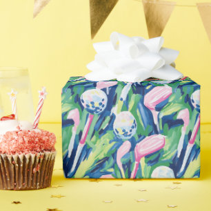 Papier Cadeau Preppy Palm Beach Golf Club Abstrait