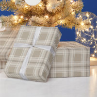 Preppy Plaid Scottish Tartan doux neutre