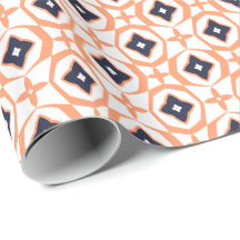 Presque Shippo Orange et Navy Wrapper Papier