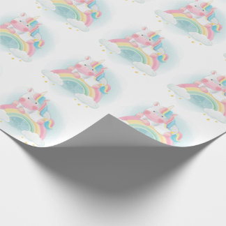 Papier Cadeau Pretty Pastel Unicorn