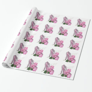 Papier Cadeau Pretty pink Hi Heel Rose