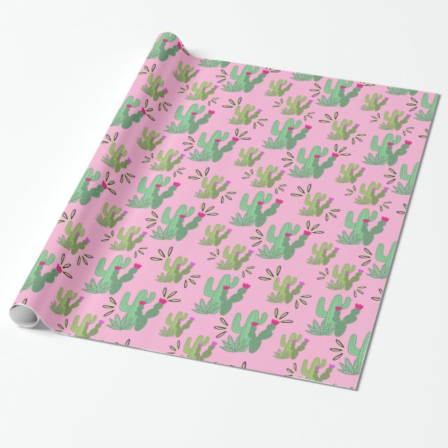 Papier Cadeau Prickly Paradise (Déroulé)