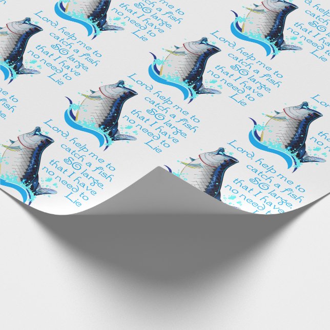 Papier Cadeau Prière de pêche (Coin)