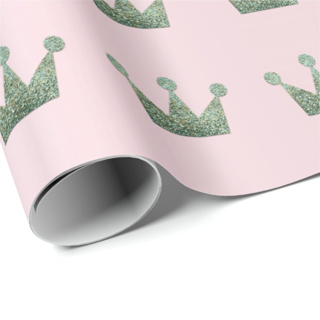Papier Cadeau Prince héritier Princes Prince Mint Rose (Coin rond)
