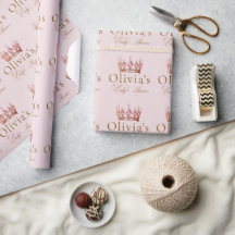 Princess Gold Pink Girl Baby Shower