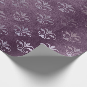 Papier Cadeau Princesse royale Amethyst Purple Fleur-De-lis