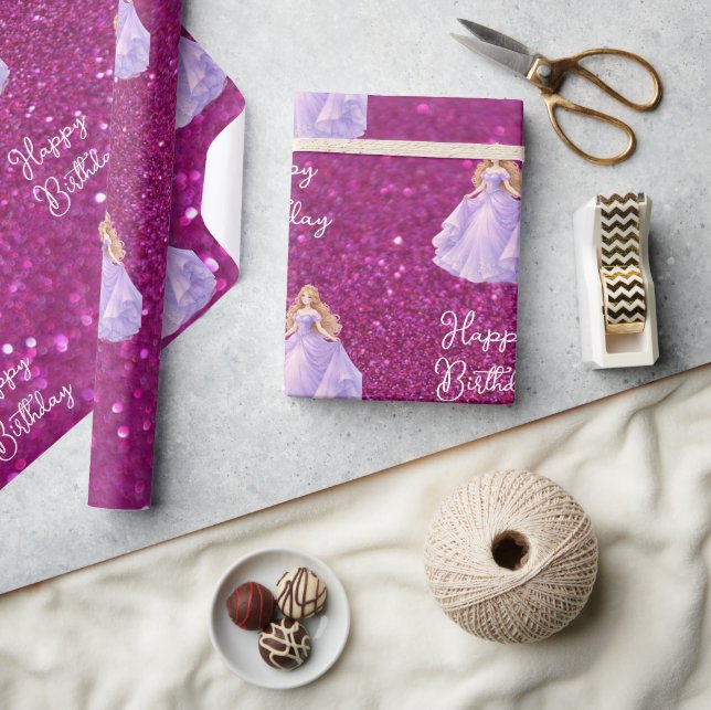Papier Cadeau Princesse Violette  (Artisanat)